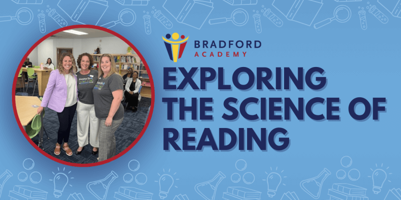 Image with text saying exploring the science of reading