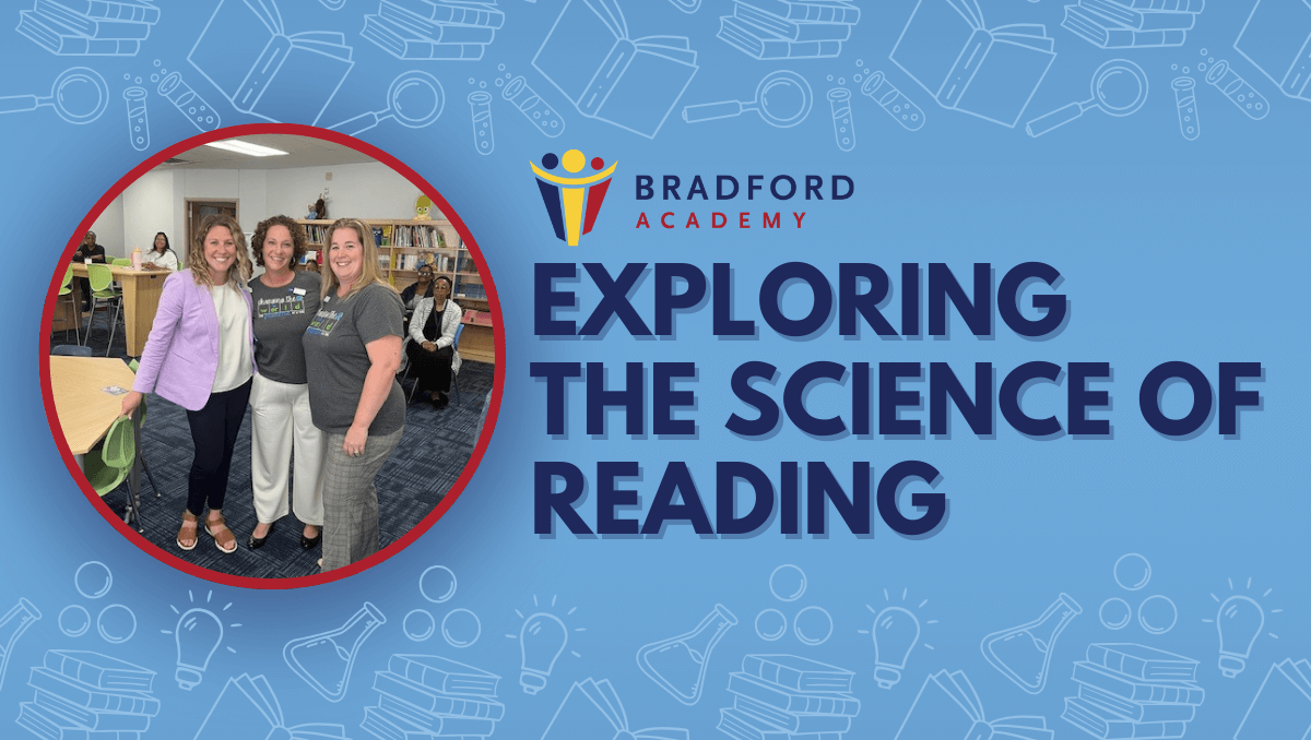 Image with text saying exploring the science of reading